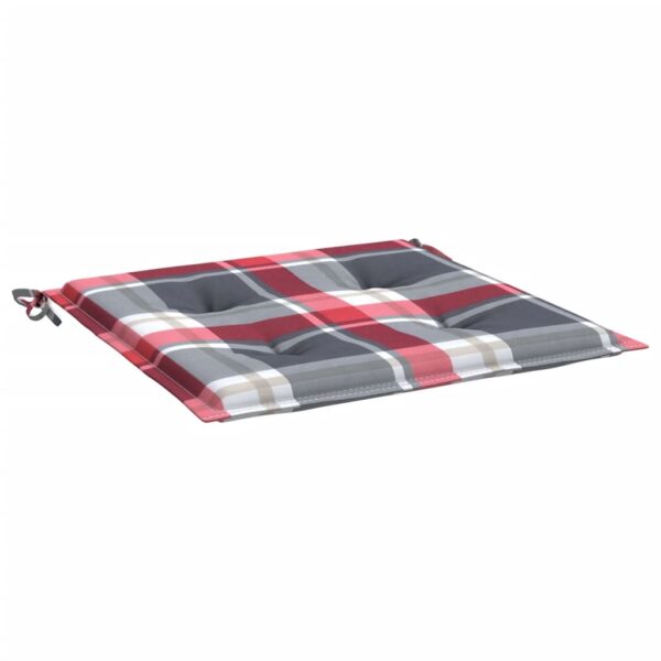 Jastuci za vrtne stolice 4kom crveni karirani 50x50x3cm tkanina - Slika 6