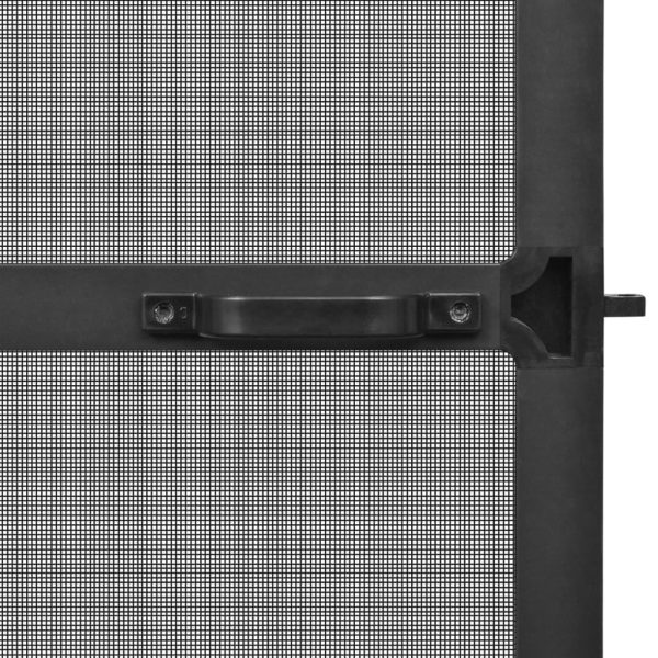 Krilni zaslon protiv insekata za vrata antracit 100 x 215 cm - Slika 4