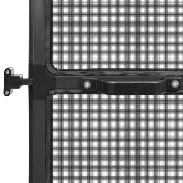 Krilni zaslon protiv insekata za vrata antracit 100 x 215 cm - Slika 6