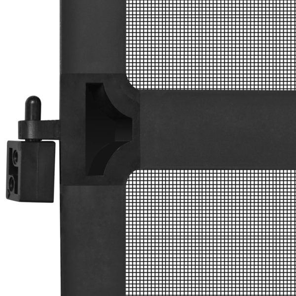 Krilni zaslon protiv insekata za vrata antracit 100 x 215 cm - Slika 7