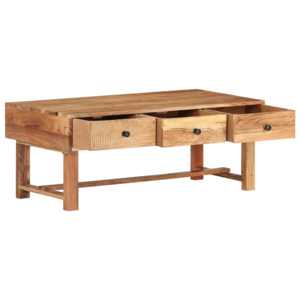 Stolić za kavu 100 x 50 x 40 cm od masivnog drva bagrema - Slika 3