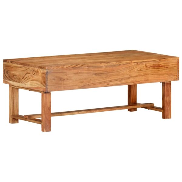 Stolić za kavu 100 x 50 x 40 cm od masivnog drva bagrema - Slika 4