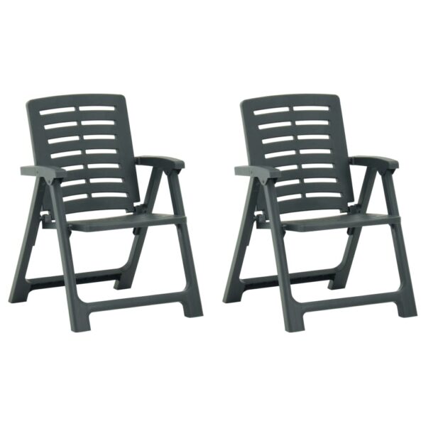 3-dijelni sklopivi bistro set plastični zeleni - Slika 3