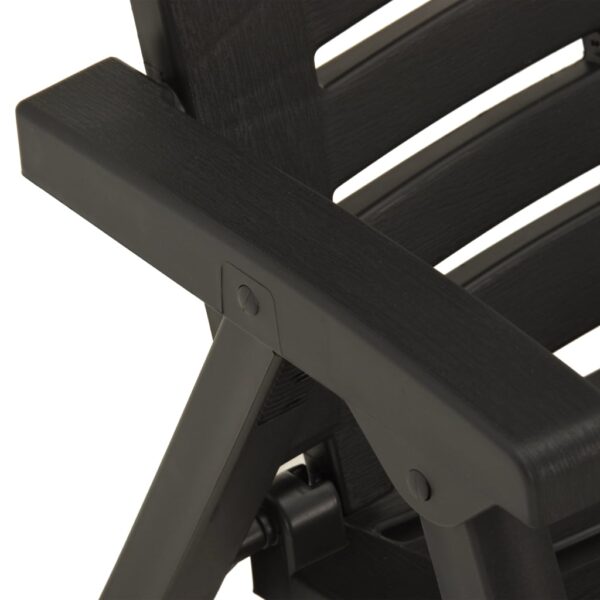 3-dijelni sklopivi bistro set plastični sivi - Slika 8