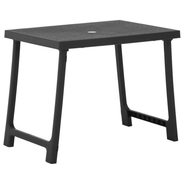3-dijelni sklopivi bistro set plastični sivi - Slika 10
