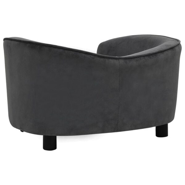Sofa za pse tamnosiva 69 x 49 x 40 cm plišana - Slika 5