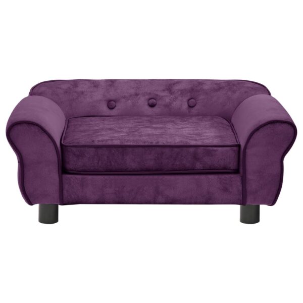Sofa za pse bordo 72 x 45 x 30 cm plišana - Slika 2