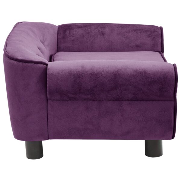 Sofa za pse bordo 72 x 45 x 30 cm plišana - Slika 3