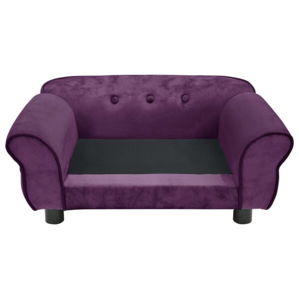 Sofa za pse bordo 72 x 45 x 30 cm plišana - Slika 5
