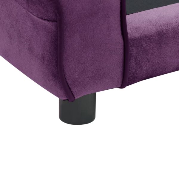 Sofa za pse bordo 72 x 45 x 30 cm plišana - Slika 6