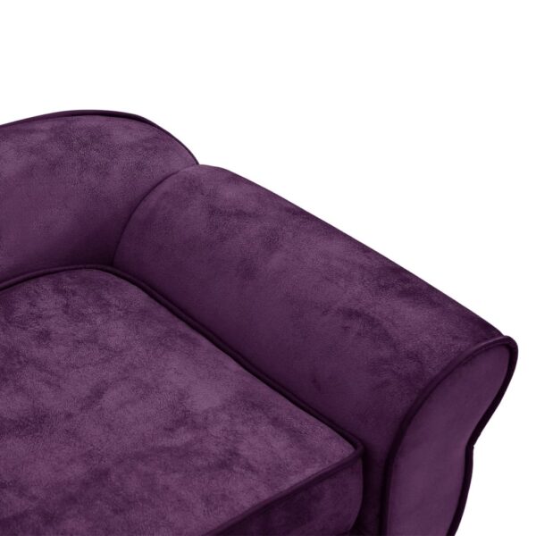 Sofa za pse bordo 72 x 45 x 30 cm plišana - Slika 7