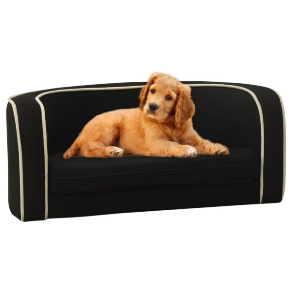 Sklopiva sofa za pse crna 76 x 71 x 30 cm platno perivi jastuk - Slika 3