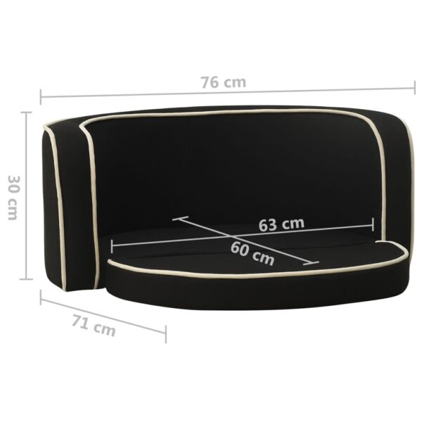 Sklopiva sofa za pse crna 76 x 71 x 30 cm platno perivi jastuk - Slika 9