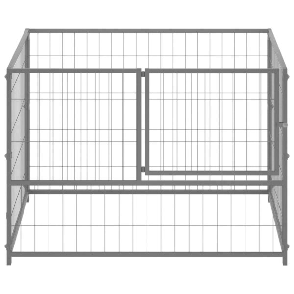 Kavez za pse srebrni 100 x 100 x 70 cm čelični - Slika 2
