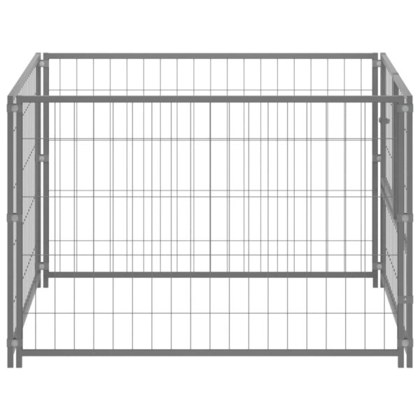 Kavez za pse srebrni 100 x 100 x 70 cm čelični - Slika 3