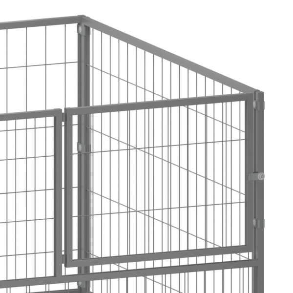 Kavez za pse srebrni 100 x 100 x 70 cm čelični - Slika 4