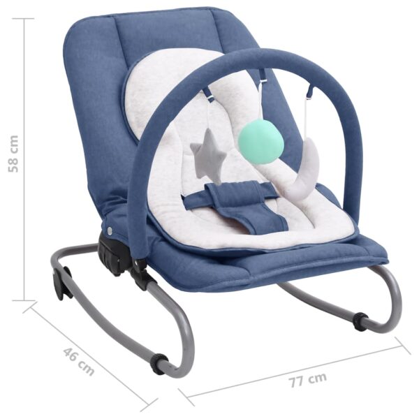 Ljuljačka za bebe modra čelična - Slika 8