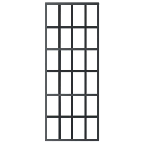 Klizna vrata od stakla ESG i aluminija 76 x 205 cm crna - Slika 3