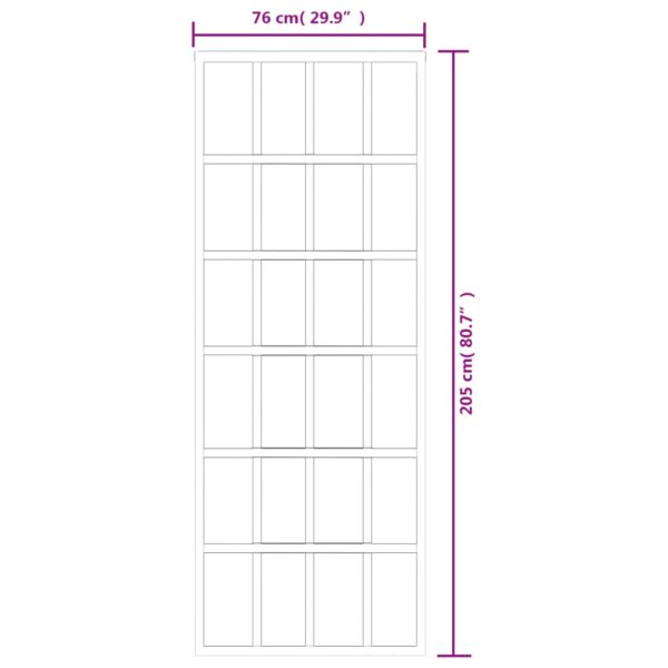 Klizna vrata od stakla ESG i aluminija 76 x 205 cm crna - Slika 6