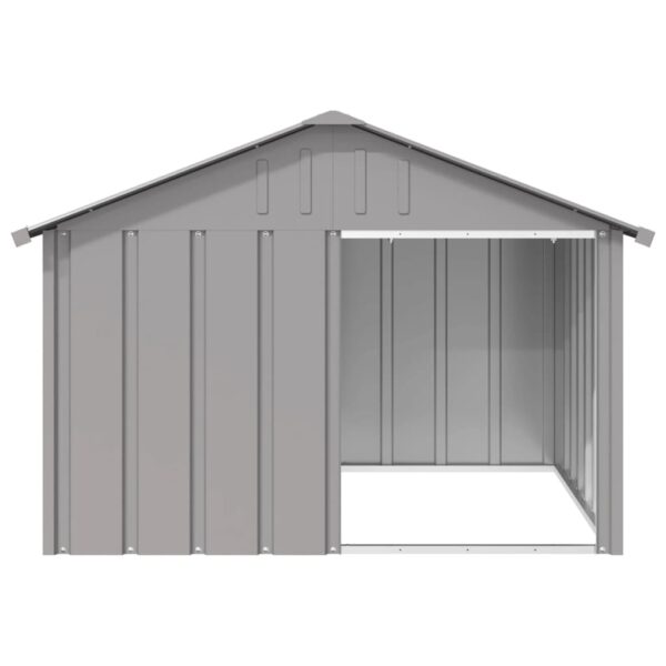 Kućica za pse sivi 116,5x103x81,5 cm pocinčani čelik - Slika 2