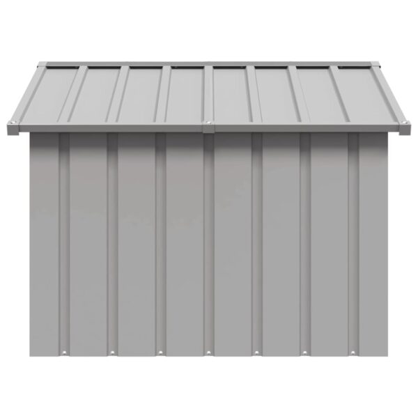Kućica za pse sivi 116,5x103x81,5 cm pocinčani čelik - Slika 3