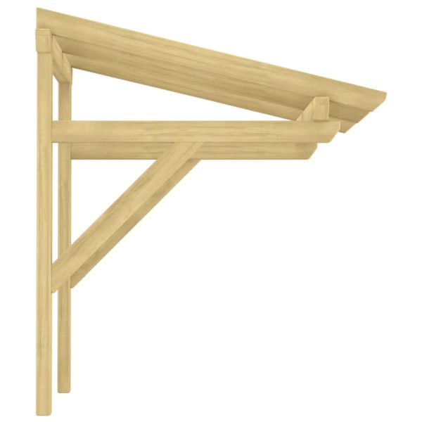 Nadstrešnica za vrata 100x100x80 cm od impregnirane borovine - Slika 4