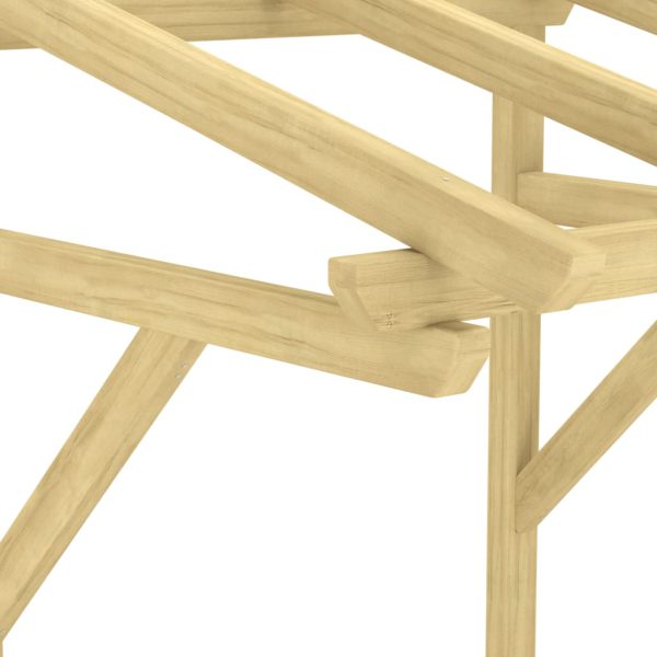 Nadstrešnica za vrata 100x100x80 cm od impregnirane borovine - Slika 6