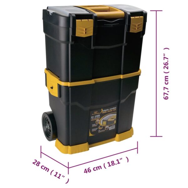 Pokretna kutija za alatom 460 x 280 x 677 mm PP - Slika 11