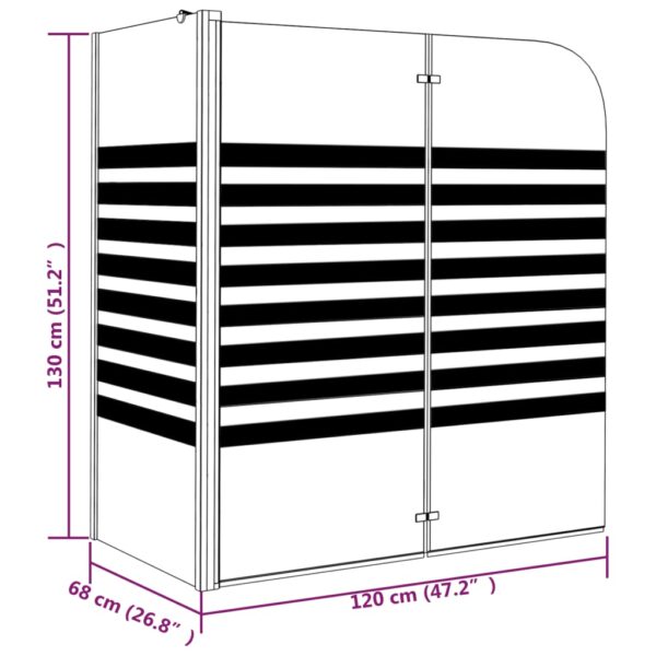 Prugasta tuš-kabina 120 x 68 x 130 cm od kaljenog stakla - Slika 9