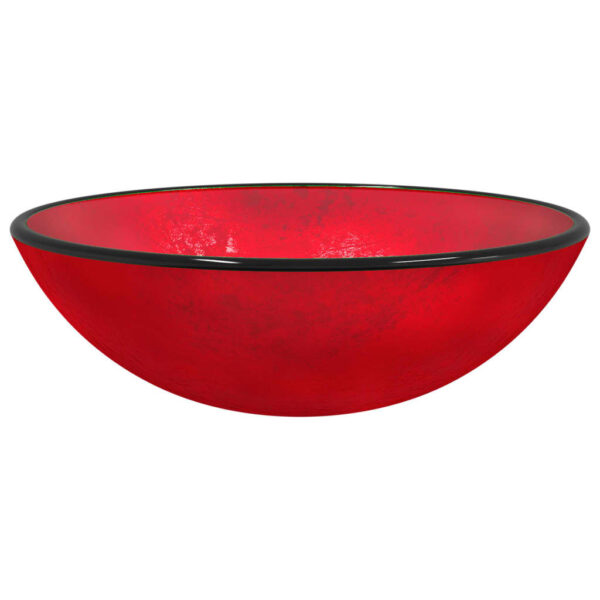 Umivaonik od kaljenog stakla 42 x 14 cm Crvena - Slika 2