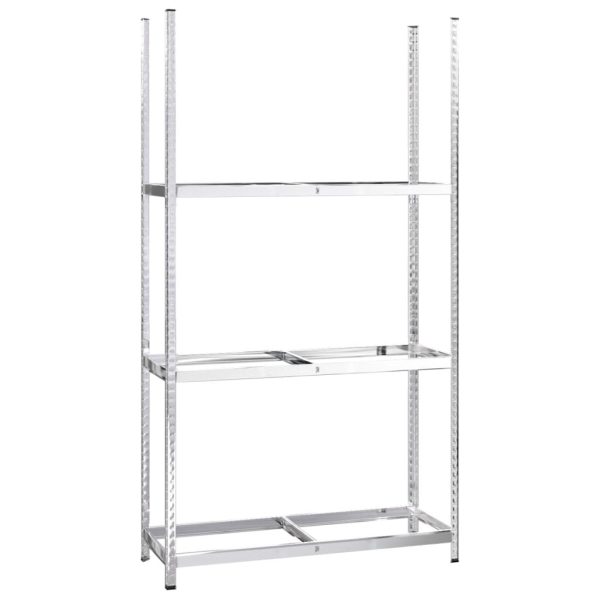 Stalak za gume s 3 razine srebrni 110 x 40 x 200 cm čelični - Slika 2