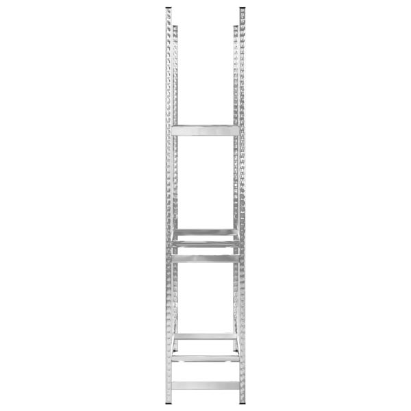 Stalak za gume s 3 razine srebrni 110 x 40 x 200 cm čelični - Slika 5