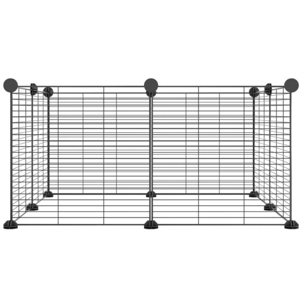 Kavez za kućne ljubimce s 8 panela crni 35 x 35 cm čelični - Slika 3