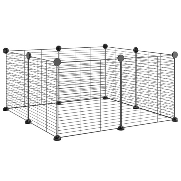 Kavez za kućne ljubimce s 8 panela crni 35 x 35 cm čelični - Slika 4