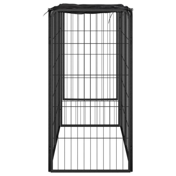 Ograda za pse sa 6 panela crna 50 x 100 cm čelik obložen prahom - Slika 3