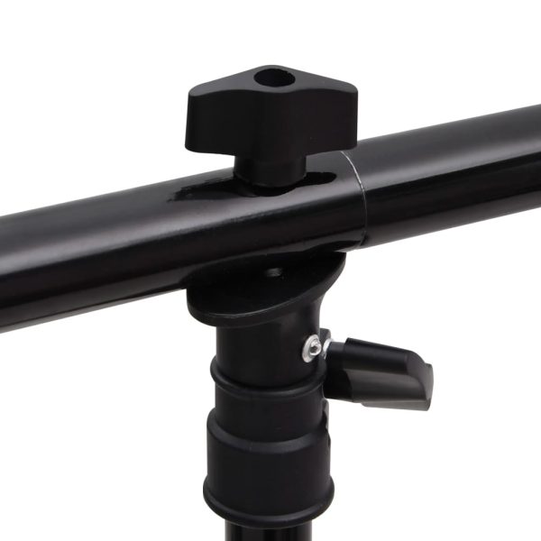 Stalak za pozadinu u obliku slova T crni 91 x 60 x (70-200) cm - Slika 8