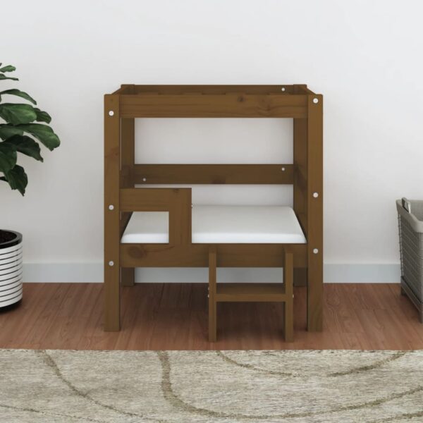 Dnevni ležaj smeđa boja meda 55,5x53,5x60cm od masivne borovine - Slika 3