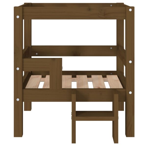 Dnevni ležaj smeđa boja meda 55,5x53,5x60cm od masivne borovine - Slika 5
