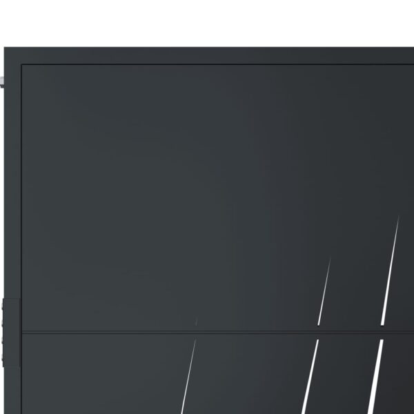 Vrtna vrata antracit 105 x 105 cm čelična s uzorkom trave - Slika 6