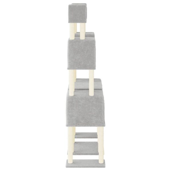 Penjalica za mačke sa stupovima za grebanje svjetlosiva 199 cm - Slika 4
