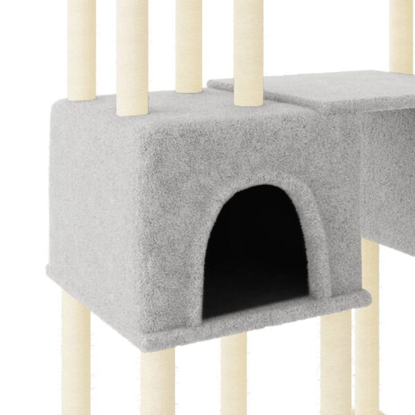 Penjalica za mačke sa stupovima za grebanje svjetlosiva 199 cm - Slika 6