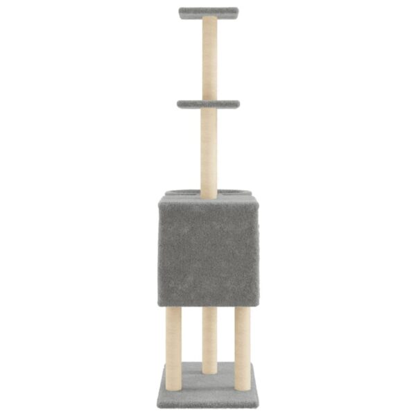 Penjalica za mačke sa stupovima za grebanje svjetlosiva 145 cm - Slika 5