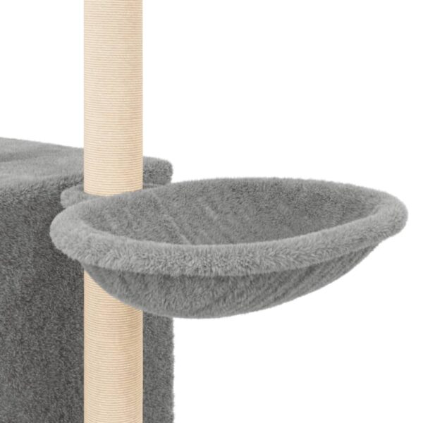 Penjalica za mačke sa stupovima za grebanje svjetlosiva 145 cm - Slika 8