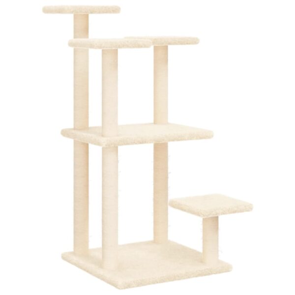 Grebalica za mačke s platformama krem 98,5 cm - Slika 2