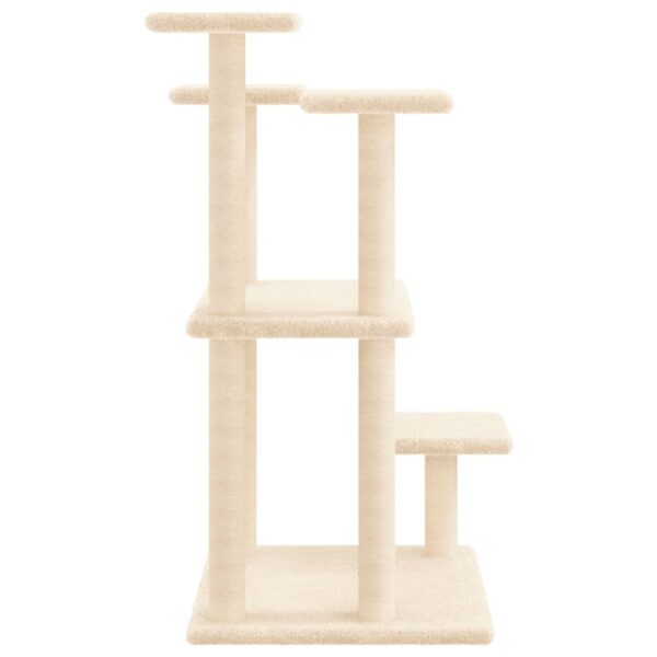 Grebalica za mačke s platformama krem 98,5 cm - Slika 5