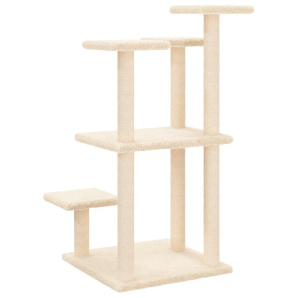 Grebalica za mačke s platformama krem 98,5 cm - Slika 6