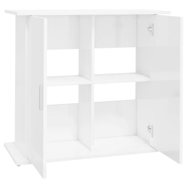 Stalak za akvarij sjajni bijeli 81x36x73 cm konstruirano drvo - Slika 6