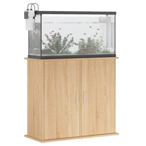 Stalak za akvarij boja hrasta 81 x 36 x 73 cm konstruirano drvo - Slika 3