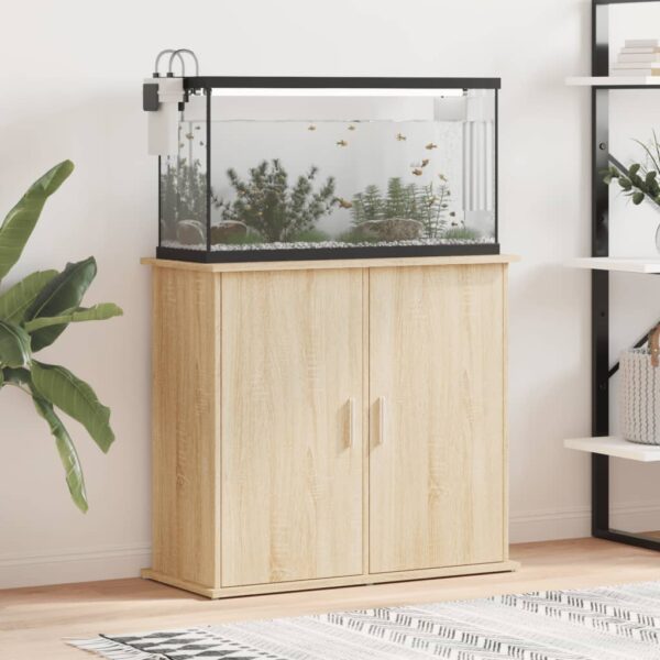 Stalak za akvarij boja hrasta 81 x 36 x 73 cm konstruirano drvo