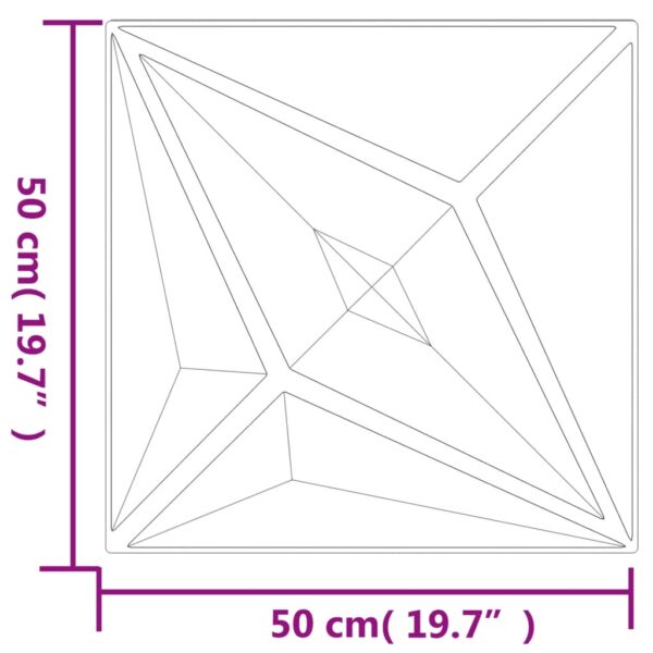 Zidni paneli 12 kom crni 50 x 50 cm XPS 3 m² uzorak zvijezde - Slika 7